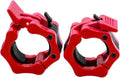 Barbell Clamps 2 inch, Heavy Duty Exercise Collars 2" Quick Release Pair of Locking Pro Olympic Weight Bar Plate Locks Collar Clips for Workout Weightlifting Fitness Training - Red
