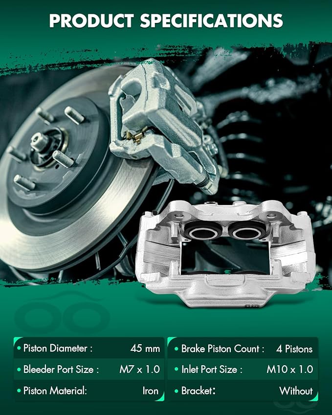 SCITOO 192712 Front Right Disc Brake Caliper Assembly Without Bracket For Toyota For 4Runner 2003-2005,For Toyota For Sequoia 2001-2007,For Toyota For Tundra 2000-2006