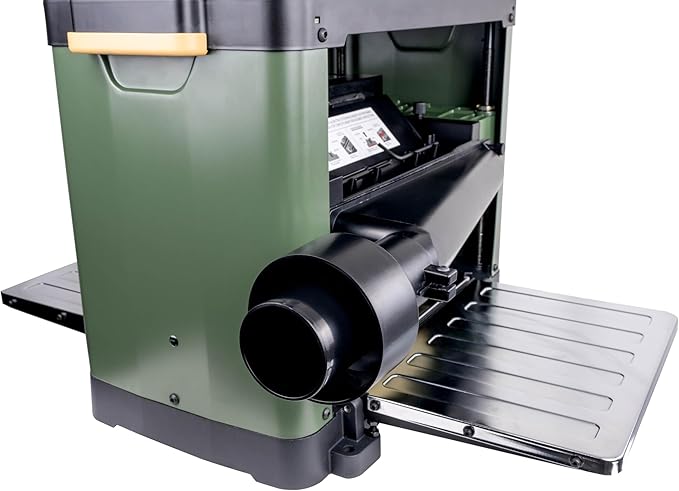 40700H 12½-Inch Spiral Cutterhead Benchtop Planer with Tungsten Carbide Inserts, Snipe Minimizer, and Board Return Rollers (12-1/2-Inch Single Speed)