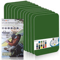 7.9x3.9 inch 12 PCS Nylon Repair Patch Nylon Repair Tape Self Adhesive Fabric Tapes Outdoor Camping Gear Fabric kit for Tent, Umbrella, Down Jackets, Sleeping Bag, Knapsack（Grass Green）