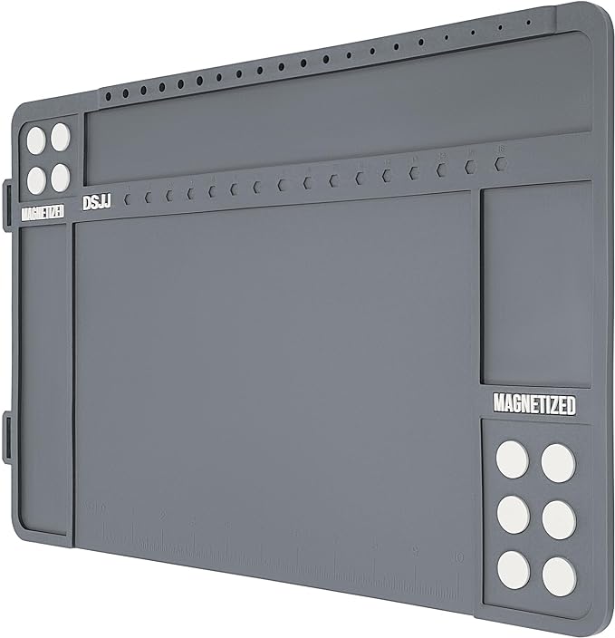 Gun Cleaning Mat, Premium Magnetic Pad With Organizer Parts Tray, Anti-Slip Rubberized Pistol Mat, Protective Workbench Mat for Gun Cleaning (16.5"x 10.43")