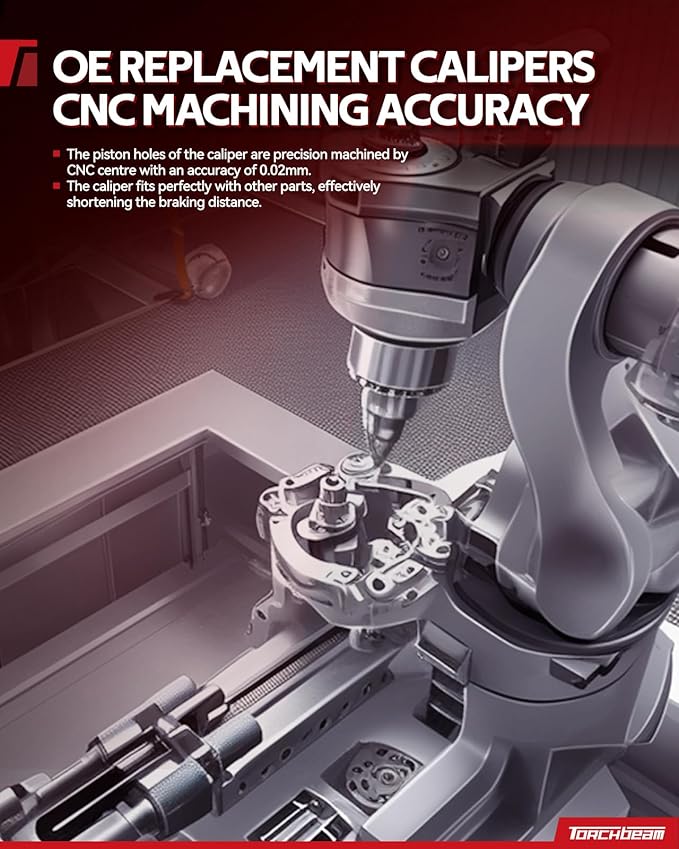 Torchbeam Front Brake Calipers Set for Jeep Grand Cherokee 1999-2004, Front Left and Front Right Calipers Replace # 18B4826+18B4827