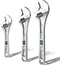 SK 3-Piece Adjustable Wrench Set, 6-Inch, 8-Inch, 10-Inch, Cr-V Steel, SAE & Metric Scales