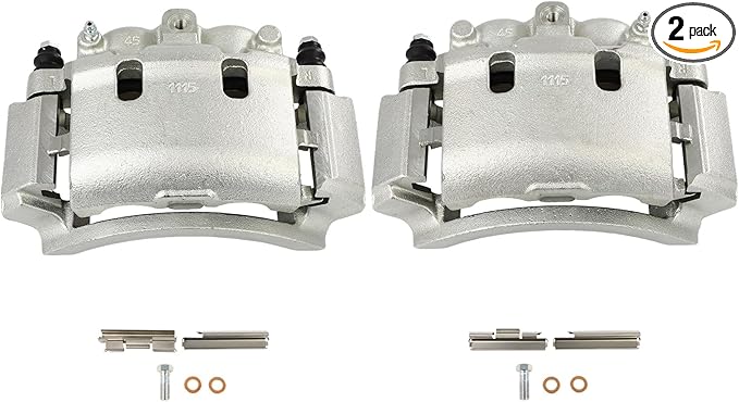 SCITOO 18B4749 18B4748 Rear Left & Right Disc Brake Calipers w/Bracket Fit For Ford For E-150 2007,For Ford For E-350 Club Wagon 2002-2005,For Ford For E-350 Super Duty 1999-2007, Double Pistons