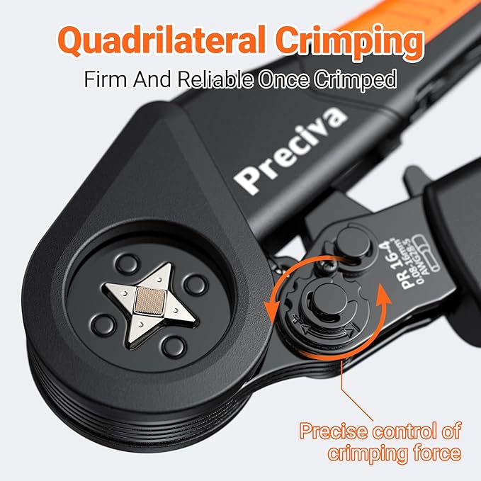 Preciva Ferrule Crimping Tool Kit with Portable Suitcase, Square Crimping Pliers for AWG 28-5 Ratchet Crimper with 1300 PCS Single & Dual Ferrule Connectors Wire Ferrules Terminals Kit