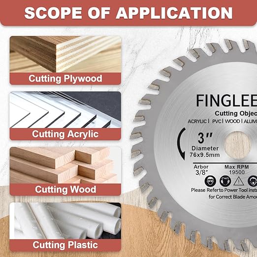 Wood Saw Blade TCT Circular Cutting Blade for Woodworking ((1pc(36T/10MM)))