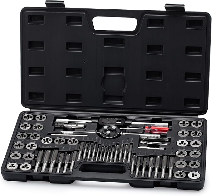 Segomo Tools 60 Piece Metric & SAE Threading Tap & Die Tool Set - TD60MMSAE