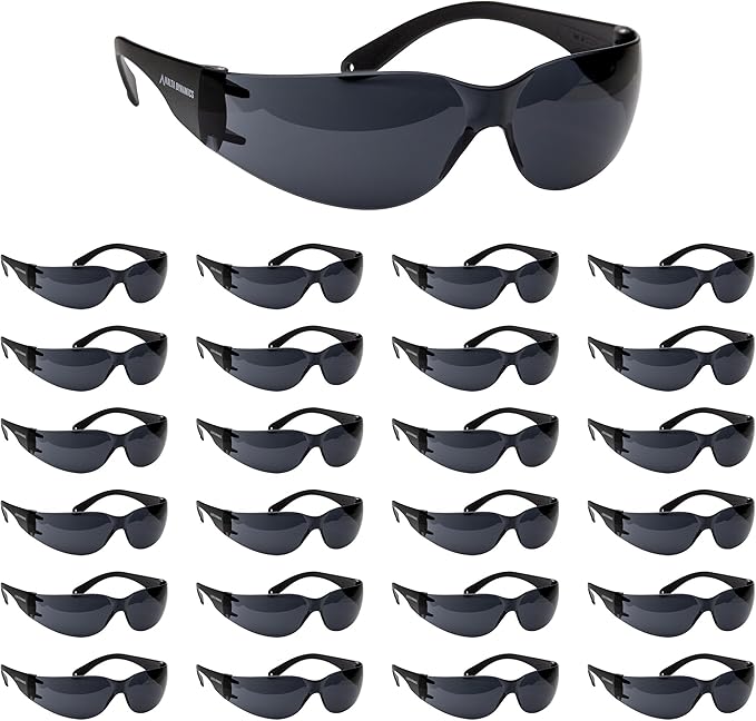 Malta Dynamics Safety Glasses – ANSI Z87+ Rated UV Eye Protection Glasses for Construction, Manufacturing, Scratch-Resistant