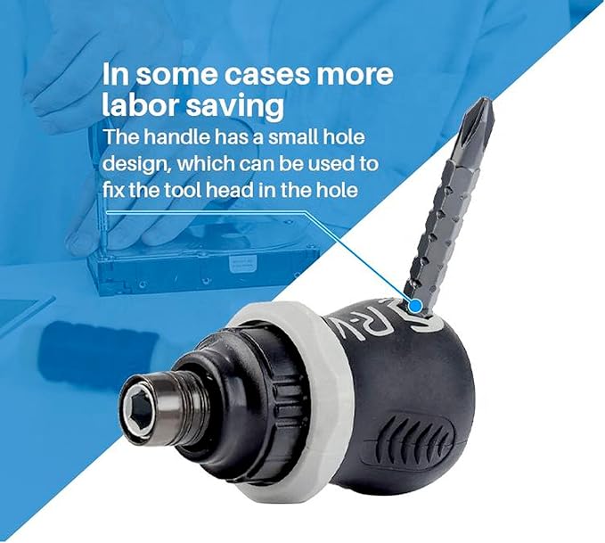 Buspoll Ratcheting Stubby Screwdriver - Adjustable Length, Reversible Dual End, Magnetic Tip - Compact, Portable, Pocket Size.