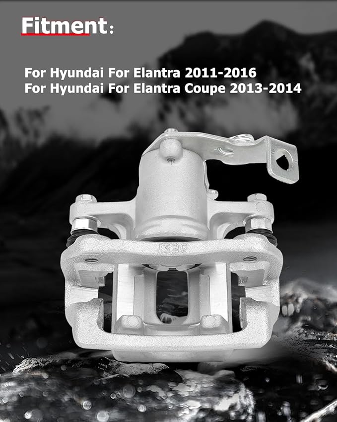 cciyu 19B6454 Rear Right Brake Caliper W/Bracket For Hyundai Elantra 1.8L 2011-2016,For Hyundai Elantra 2.0L 2014-2016,For Hyundai Elantra Coupe 1.8L 2013,For Hyundai Elantra Coupe 2.0L 2014