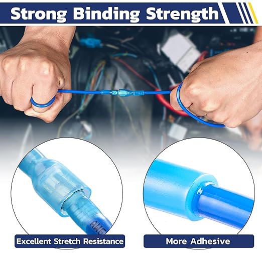 haisstronica 160pcs Heat Shrink Spade Connectors,AWG 22-10 Female and Male Wire Connectors,Quick Disconnect Spade terminals