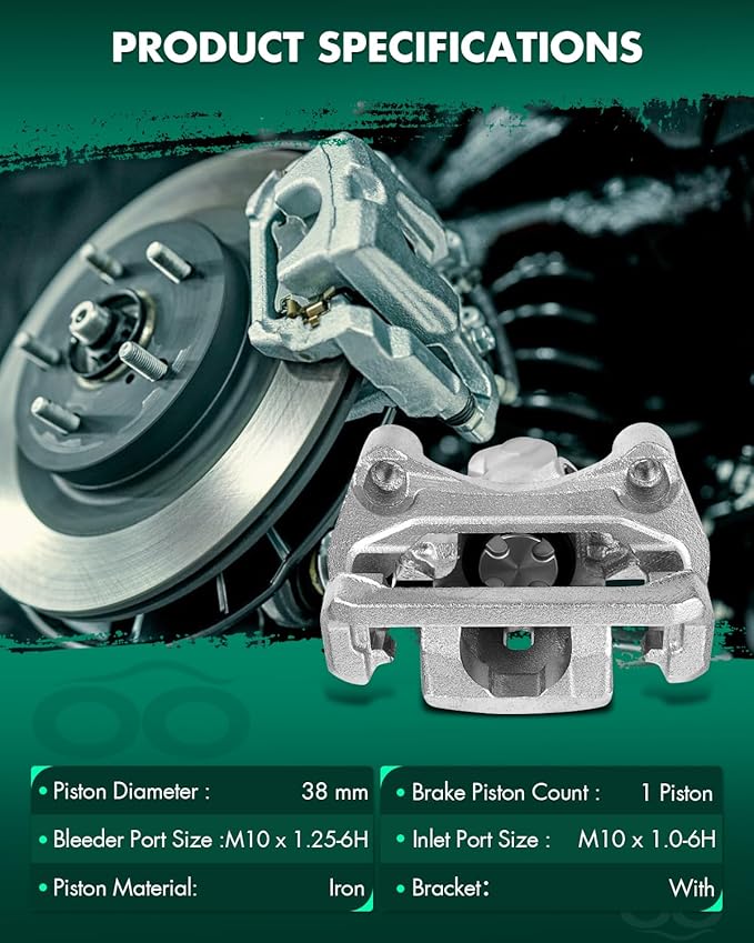 SCITOO Rear Right Brake Caliper With Bracket 19B3358 Compatible For Acura TSX 2009-2014,For Honda For Accord 2008-2012