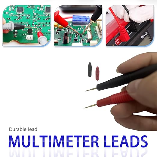 Multimeter Leads, 1000V 10A Meter Leads & Gold-Plated Needle Multimeter Probes