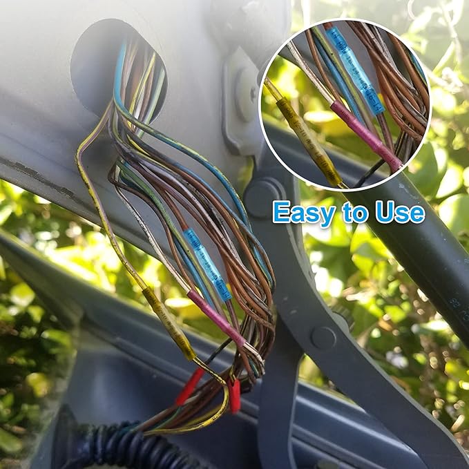 ZhiYo Heat Shrink Butt Connectors - Electrical Wire Connectors Kit - Insulated Waterproof Marine Automotive Wire Crimp Terminals - AWG 22 – 10 3 Sizes Butt Splice (50PCS)