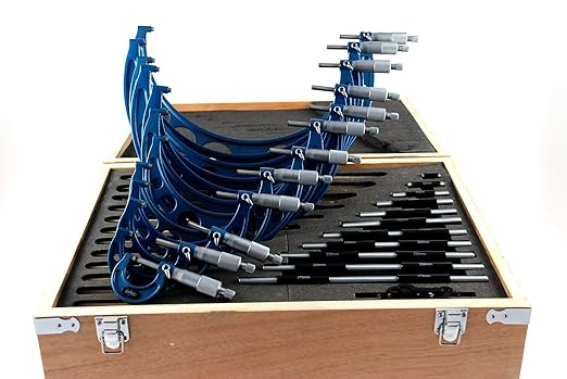 Shars 0-300mm Precision Solid Metal Frame Outside Micrometer 12 pcs Set 303-2655M R)
