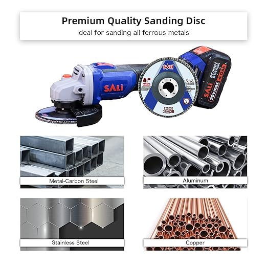 Sali 24 Pack Flap Disc 80 Grit 4.5" x 7/8-Inch Sanding Disc Bevel Type #29 Premium and Industrial Grade Angle Grinder Grinding Wheel High Performance Edge Grinding