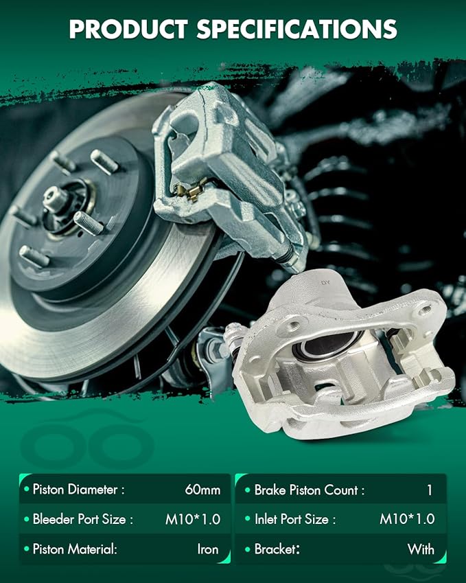 SCITOO Front Left Brake Caliper With Bracket 19B2996 Compatible For Hyundai For Tucson 2005-2009 For Kia For Sportage 2005-2010