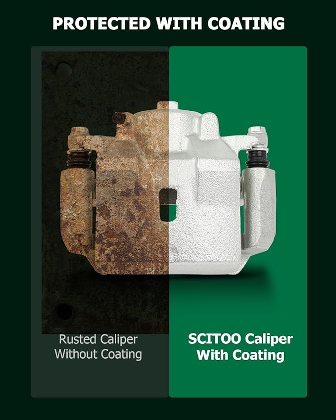 SCITOO Front Right Brake Caliper With Bracket 18B4911A Compatible For Chevy Malibu 04-12, For Pontiac G6 05-10, For Pontiac Solstice 06-09, For Saturn Aura 07-09, For Saturn Sky 07-10