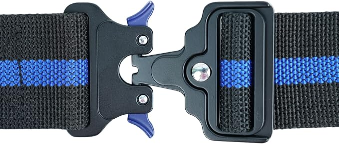 MELOTOUGH 2" Nylon Web Work Tool Belt for Men with Heavy Duty Quick Release Rugged Metal Buckle outdoor men's belt Tool Belts （Blue）