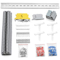 Terminal Block Kit, Rail Type Voltage Terminal, Rail Combined Terminal Block(Gray)