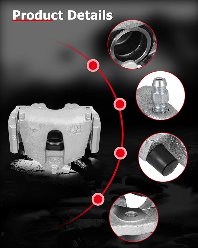 cciyu Front Left & Right Brake Calipers Assembly w/Bracket 18B4948 18B4949 2004 2005 2006 2007 For Ford For Focus