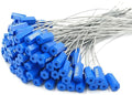 Steel Security Cable Seals Numbered Tamper Proof Security Tags Anti-Theft Pull-Tite Container Trailer Pad-Lock Ties Straps (Blue, Pack of 100pcs)