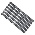 Drill Bit, 8mm Cutting Diameter, 4241 HSS Nitriding Black 118° Cutting Angle Versatile Jobber Bits - (Applications: for Drilling Plastic Wood Soft Metal), 6-Pieces