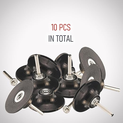 3" Pad Holder for Sanding Discs, Hard Rubber, TR System, 10 Pcs Pack