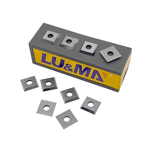 LU&MN 11mm Square Carbide Inserts Replacement Cutter Knives 11x11x 2.0mm for Woodworking Fits Spiral Helical Planer Cutter Head 10pcs