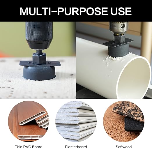 Hole Saw Set, 19Pcs Hole Saw Kit with General Purpose 3/4" to 5"(19-127mm) Saw Blades, Mandrels, Drill Bits, Installation Plate, Hex Key with Storage Case, Idear for Wood, Plywood, PVC Board