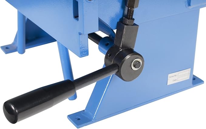 Erie Tools 12" Pan and Box Brake with Adjustable Removable Fingers 20-Gauge Steel/16-Gauge Aluminum Capacity 0–135° Bend Angle Bench Top Sheet Metal Brake for Bending Forming and Fabrication