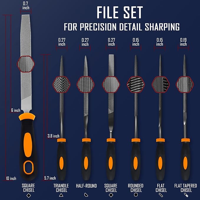 KNINE OUTDOORS Screwdriver Set Repair Kit Maintenance Tools with File Set, Hex Key Set, Ergonomical Designed T-BAR Ratcheting Wrench Rubber Mallet Bits Wrenches Adapters Pin Punches, 138 Set
