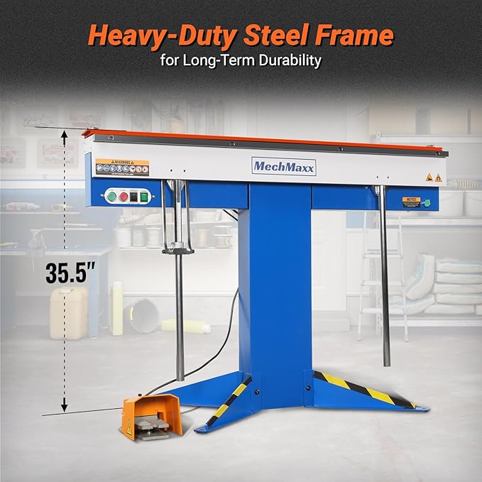 48'' Industrial Magnetic Pan and BOX Heavy Duty Sheet Metal Brake 20 Gauge Capacity Shear Press Brake, Model MSMB1250E