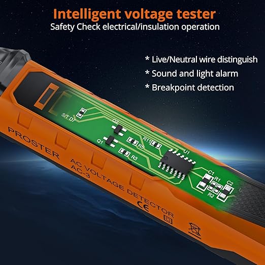 Proster Electrical Tools Set Non Contact Voltage Tester Pen Clamp Meter 6000 Count Electric Circuit Testing Device