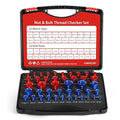 Nut and Bolt Thread Checker - 44 PCS Nut and Bolt Gauges Individually Housed in Case (23 Inch & 21 Metric) Specially Suitable for Size Check on Tricky and Narrow Area