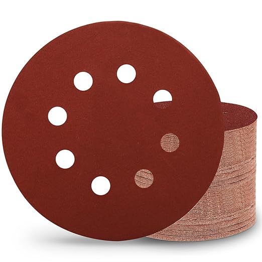 100 PCS 600 Grit 5 Inch Sanding Discs, Hook and Loop Sandpaper for Random Orbital Sander