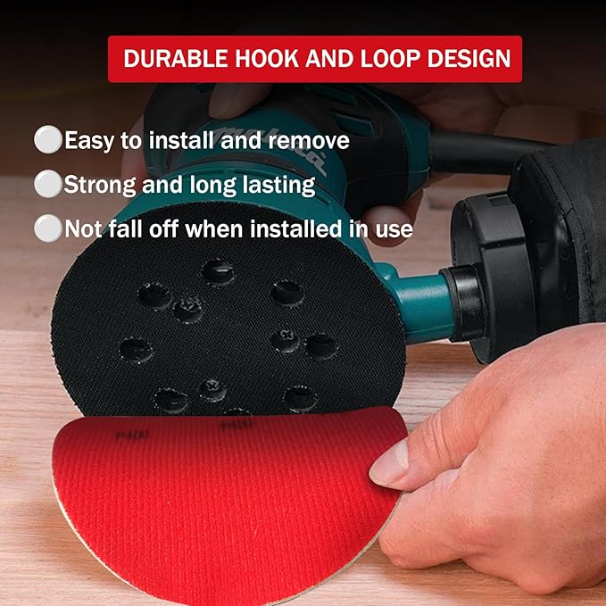 16Pcs 5 Inch Sanding Sponge Disc Hook and Loop 320 Grit Wet Dry Sanding Pads, Drywall Sandpaper Blocks for Wooden Drywall Sheetrock and Metal Glazing