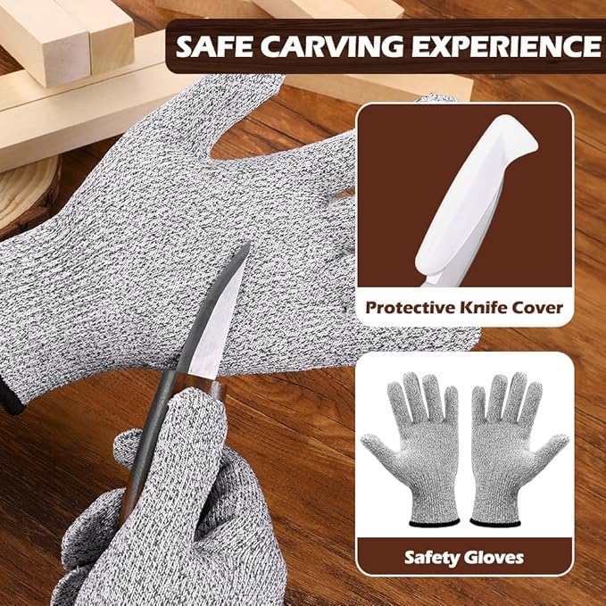 Christmas Wood Carving Kit, 24Pcs Carving Tools with Christmas Surprise Present,Whittling Knife Kit with 3 Block Carving Knives Advent Calendar 2025 for DIY Aldult Beginners Hobby