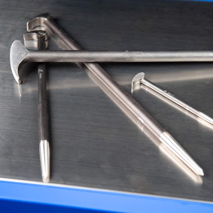 SUNEX TOOLS 9804 Rolling Head Pry Bar Set, 6-Inch - 20-Inch, 4-Piece