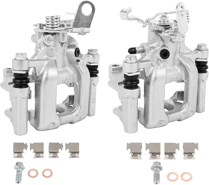 SCITOO Rear Left & Right Brake Calipers With Bracket 19B6384 19B6385 Compatible For Audi For A3 / For A3 Quattro, For VW For TYPE 1 / For Eos/For Golf/For GTI/For Jetta/For Passat