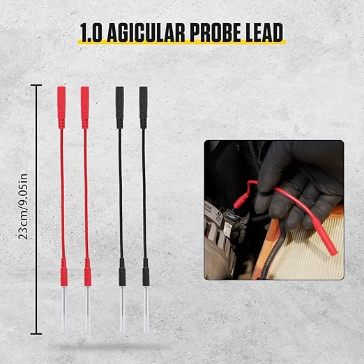 68PCS Automotive Circuit Test Lead Kit, Multimeter Test Leads Set with Electrical Breakout Leads Terminals, Alligator Clips, Needle Probes & Banana Plug Adapters