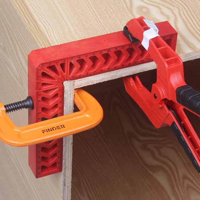 Positioning Squares, Woodworking Tool, Clamping 90 Degree Angles for Picture Frames, Boxes, Cabinets or Drawers (Set of 4) 6-Inch