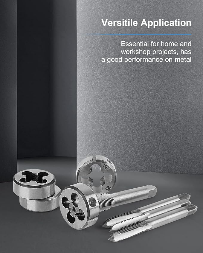 110 PCS Metric Tap and Die Set, Metric Threads M2-M18 Rethreading Kit for Making Screw Threads for Cutting External and Internal Thread Threading with Storage Case