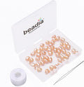 Natural Pearl Beads Rice 5-6mm Pink Freshwater Cultured Loose Gemstone Beads for DIY Jewelry Making 13.8''/Strand HQ