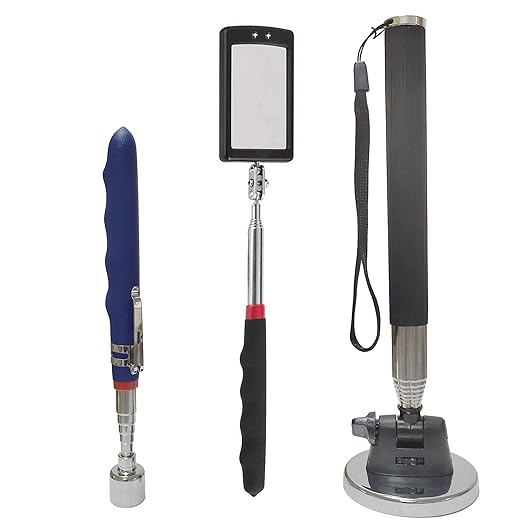 Telescoping Inspection Mirror,Additional extendable Observation,20lb, 30lb Telescopic Magnetic on a Stick for extendable Tool,Large Magnet Set for Mechanics Automotive Tools