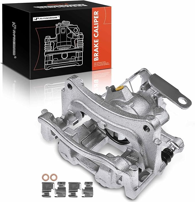 A-Premium Disc Brake Caliper Assembly with Bracket Compatible with Select Ford Models - Transit-150/Transit-250/Transit-350/Transit-350 HD 2015 2016 2017 2018 2019 - Rear Right Passenger Side