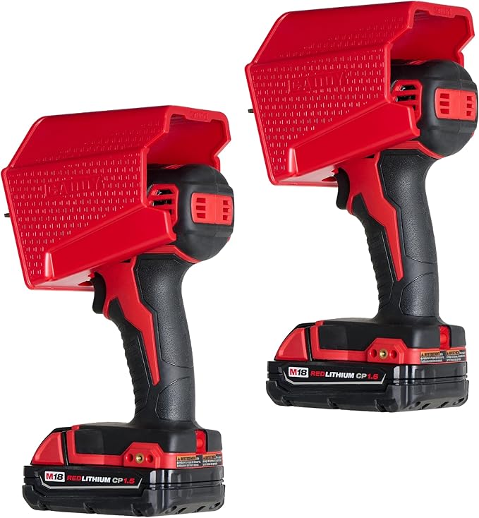 Drill Holder, Power Tool Organizer, Utility Storage Rack | Universal Wall Mount Cordless tools holder fits most drills like Milwaukee Drill (2-PACK) (Red)