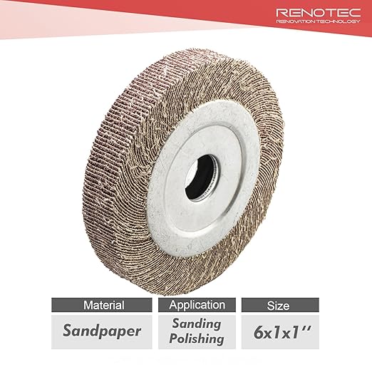 6" x 1" x 1" Unmounted Flap Wheel Assorted 4 Pack Grit 40/60/80/120, Each 1 Pcs 4 Pcs Total, for Bench Grinder