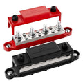 400A Power Distribution Block 12V Bus Bar 4 x 5/16" (M8) Terminal Studs and 6 x #8 Terminal Screws 12 Volt Marine Bus Bar Positive & Negative