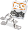 40PCS M50 Stainless Steel Rigid Pipe Strap for 2 Inch Hose OD, Rigid Pipe Strap, 2 Holes Cable U Bracket, Tube Strap Tension Clips, U-Tube Clamp
